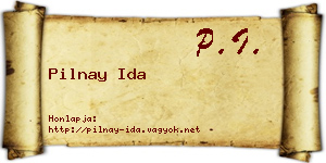Pilnay Ida névjegykártya